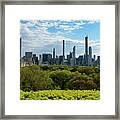 Seeking Serenity - Central Park, New York City Skyline Framed Print