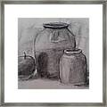 Charcoal Still Life Framed Print