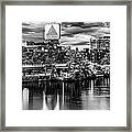 Charles River Black And White Panorama - Boston Massachusetts Framed Print