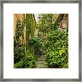 Charleston Garden Walkway - View 2 Framed Print