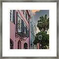 Charleston - Historic- Rainbow Row Framed Print