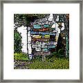 Charlotte Signposts At The Green Framed Print