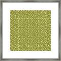 Chartreuse And White Tile Mosaic Framed Print