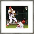 Chase Utley And Jhonny Peralta Framed Print