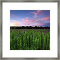 Cherokee Prairie At Sunset Framed Print