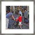 Chess Players In San Telmo Framed Print