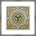 Chicago Cultural Center Ceiling With Y Symbol In Mosaic Framed Print