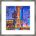 Chicago Water Tower At Night Two Framed Print