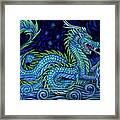 Chinese Azure Dragon Framed Print