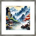 Chinese Landscape Framed Print