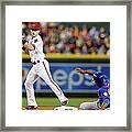 Chris Owings And Curtis Granderson Framed Print