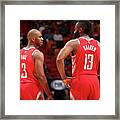 Chris Paul And James Harden Framed Print