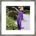 Chris Royer On A Garden Pathway Framed Print