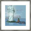 Christ Is King Nyc Statue Framed Print