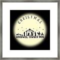 Christian Christmas Nativity - Goodwill Toward Men Circle Framed Print