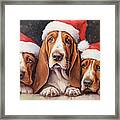 Christmas Hounds Framed Print