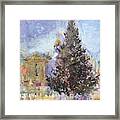 Holiday In The City, Impressionist Oil Painting Framed Print