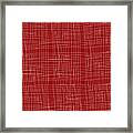 Christmas Lines - Red And White Design Framed Print