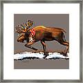 Christmas Moose Framed Print