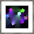 Chromatic Cubes 3 Framed Print