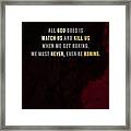 Chuck Palahniuk, Invisible Monsters - 01 - Typographic Quote Poster Framed Print