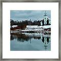 Church Reflection In Maine Framed Print