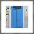 Cinisi Door In Blue Framed Print