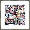 Cinque Terre Houses, Italy Framed Print