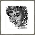 Claudette Colbert By Volpe Framed Print