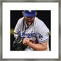 Clayton Kershaw And Nick Ahmed Framed Print