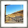 Clean Power And Old Ranch Gates Framed Print