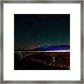 Clear Starry Night At The Gorge Bridge Framed Print