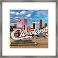 Cleveland Ohio Skyline From North Coast Harbor Framed Print