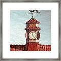 Clock Weathervane, Longview Farm Framed Print