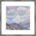 Clouds And Mountains Framed Print