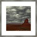 Clouds In Monument Valley Framed Print