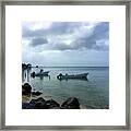 Cloudy Boating Day Framed Print