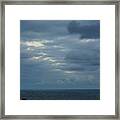 Cloudy Sunset Off La Jolla Framed Print