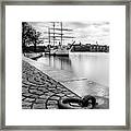 Cobblestone Docks Framed Print