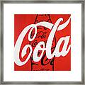 Coca Cola Black Bottle Framed Print