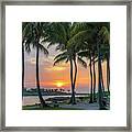 Coconut Trees At Sunrise Dubois Park Jupiter Florida Framed Print