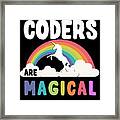 Coders Are Magical Framed Print