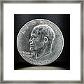Coin Collecting - 1776-1976 Ike Eisenhower Dollar Coin Face Framed Print