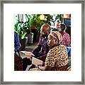 Colleagues Discussing During Conference Workshop Framed Print
