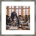 College Students Using Laptops Framed Print