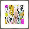 Colorful Abstract Floral Watercolor Painting Framed Print