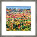 Colorful Autumn Hillside Framed Print
