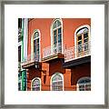 Colorful Caribbean Buildings Framed Print