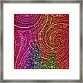 Colorful Christmas Trees Framed Print