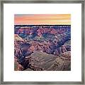 Colorful Dawn Sky At Grand Canyon Framed Print